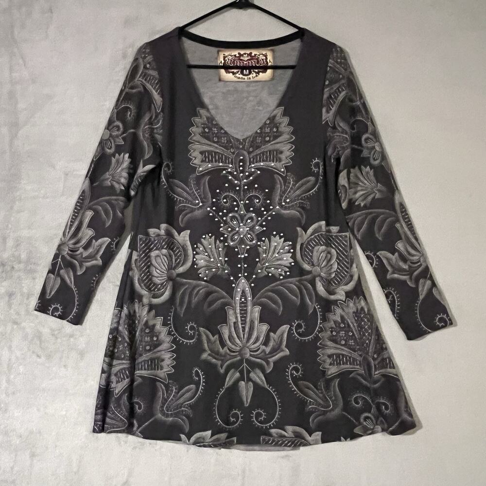 Amma Design Y2K Tunic Dress Top Los Angeles Artsy Grunge Rock Womens M